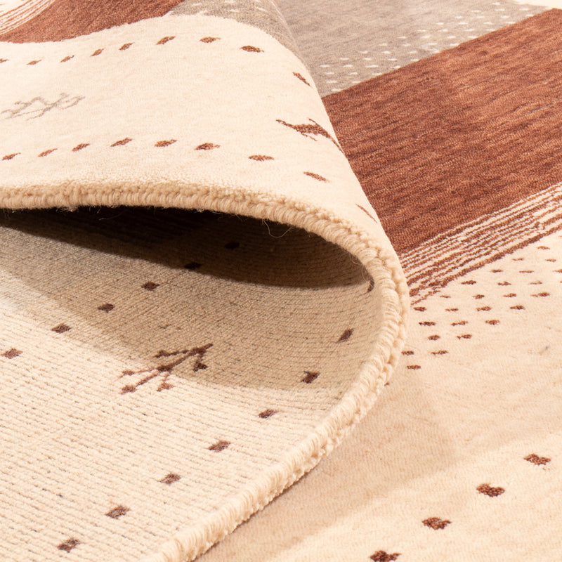 Gabbeh matta - Loribaft Softy - 240 x 170 cm - ljusbeige