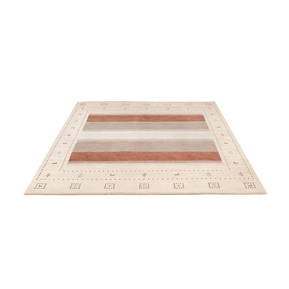 Gabbeh matta - Loribaft Softy - 240 x 170 cm - ljusbeige