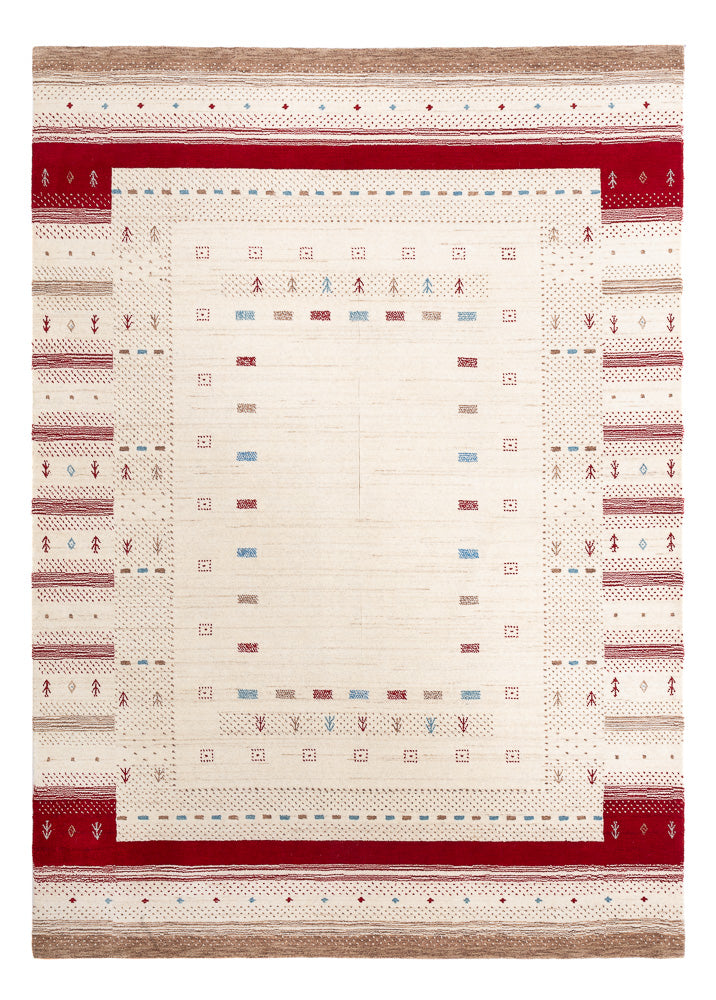 Gabbeh matta - Loribaft Softy - 240 x 170 cm - naturvit