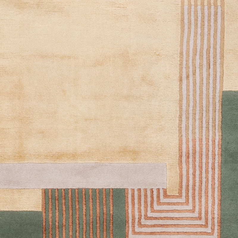 Designermatta - 243 x 167 cm - grön