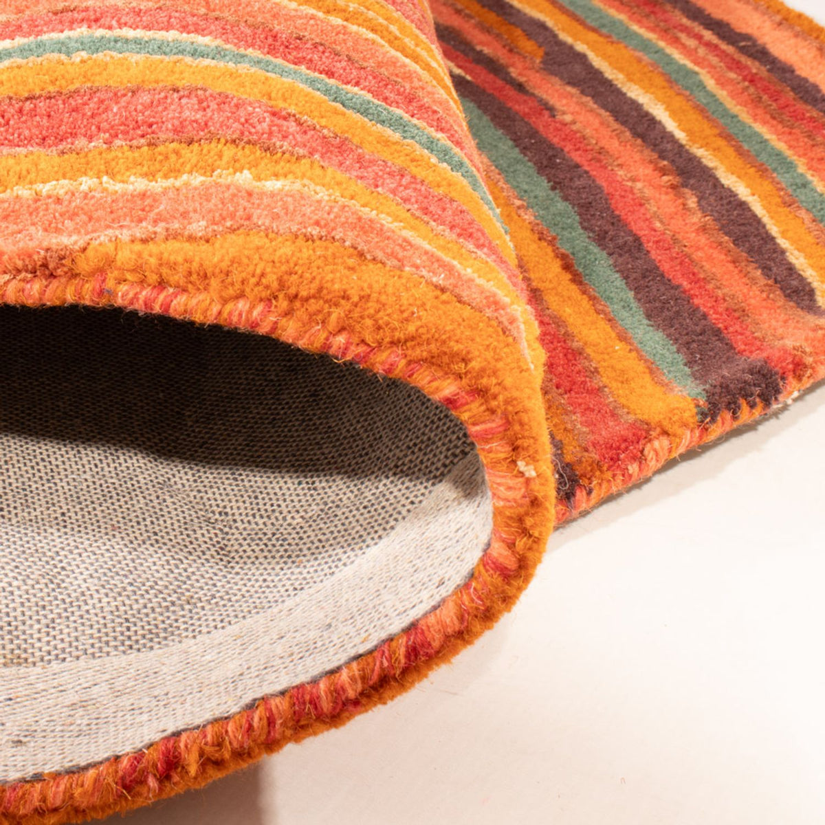 Designermatta oval  - 200 x 140 cm - flerfärgad