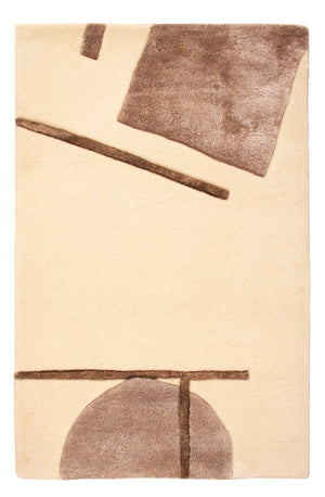 Designermatta - 90 x 60 cm - grädde