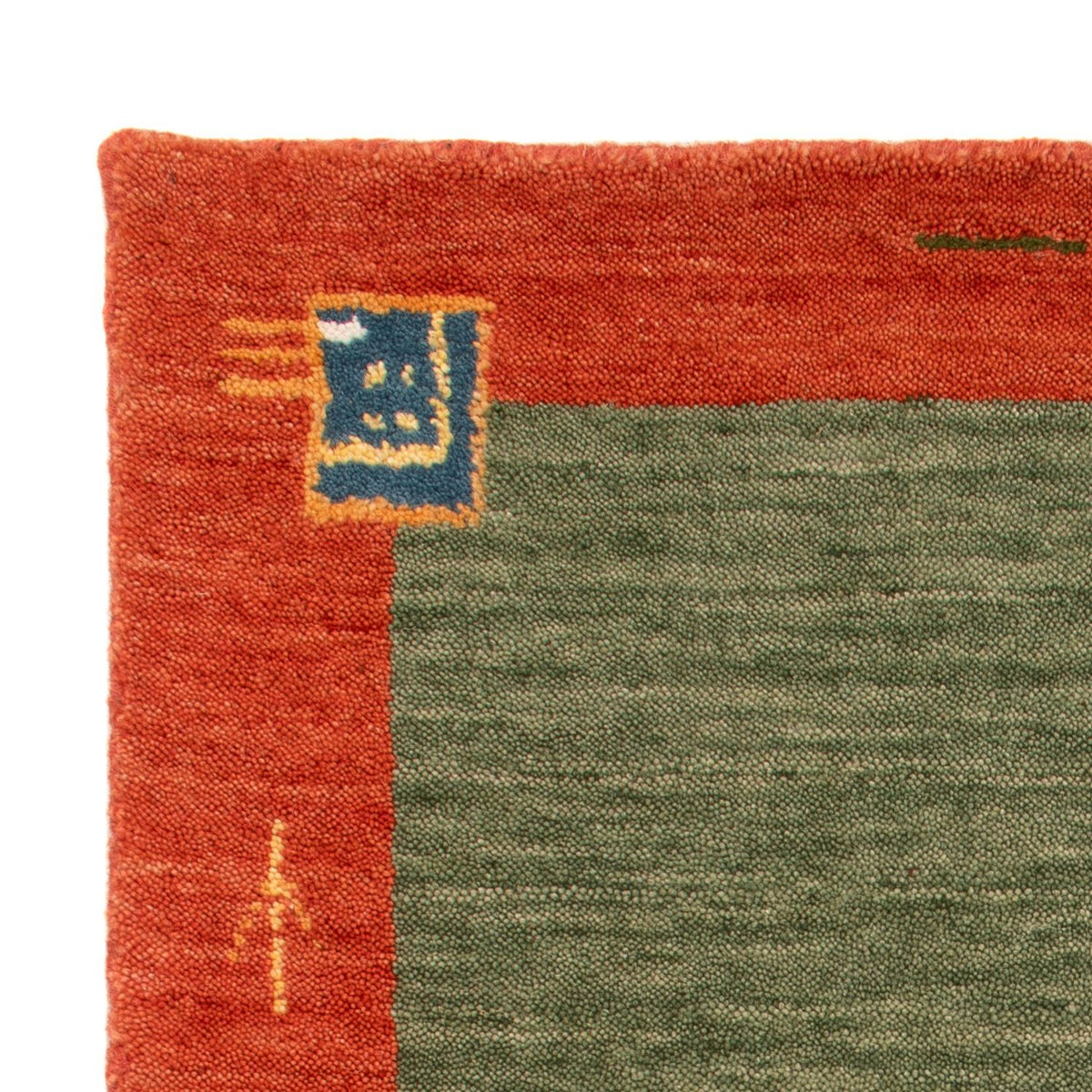 Gabbeh-matta - Softy - 90 x 60 cm - grön