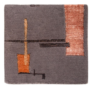 Designermatta kvadrat  - 30 x 30 cm - grått