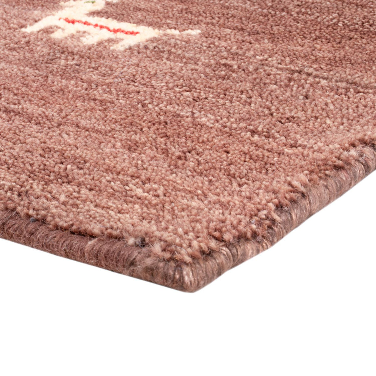 Gabbeh-matta - Softy kvadrat  - 150 x 150 cm - brun