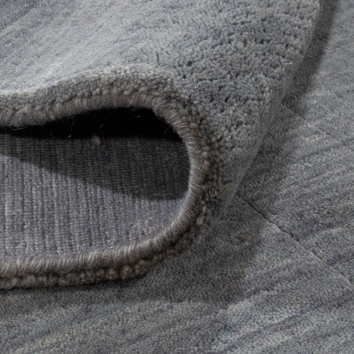 Gabbeh matta - Loribaft Softy kvadrat  - 150 x 150 cm - grått