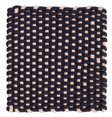 Mattan kvadrat  - 41 x 41 cm - mörkblå