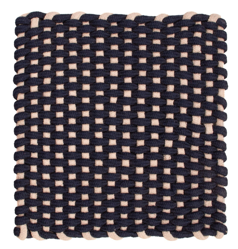Mattan kvadrat  - 41 x 41 cm - mörkblå