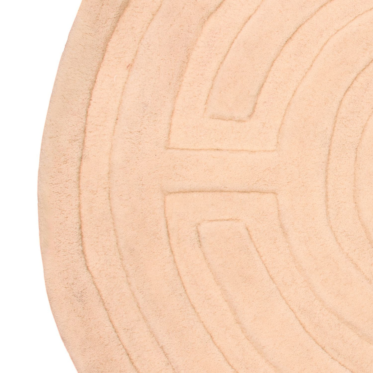 Ullmatta runt  - 80 x 80 cm - beige