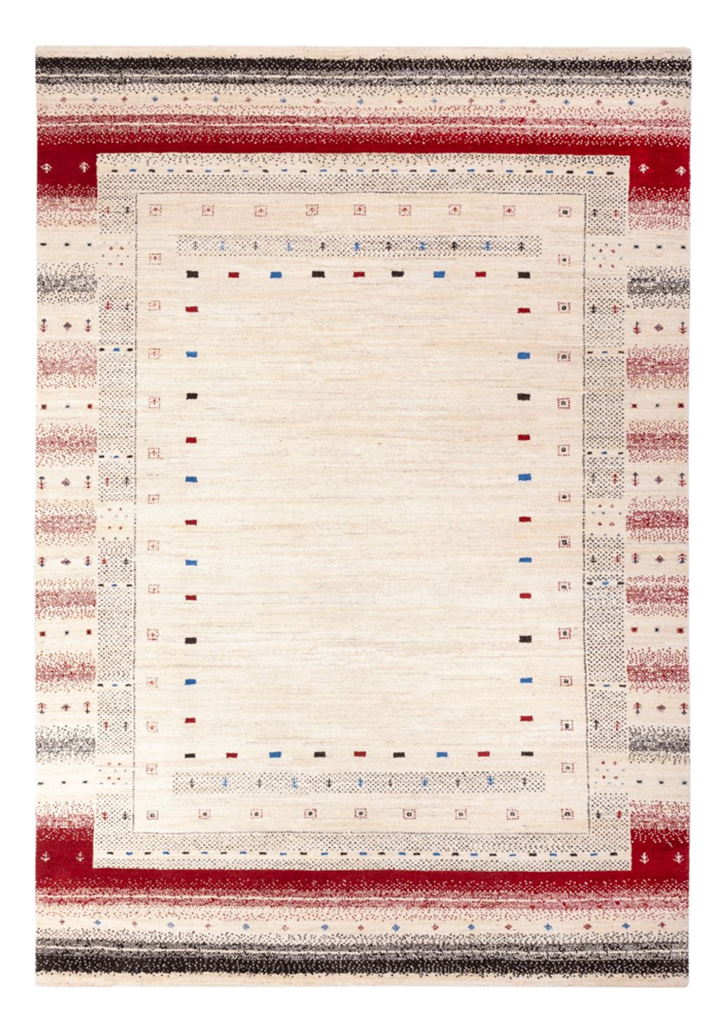 Gabbeh-mattan - Loribaft Indus - 242 x 168 cm - grädde