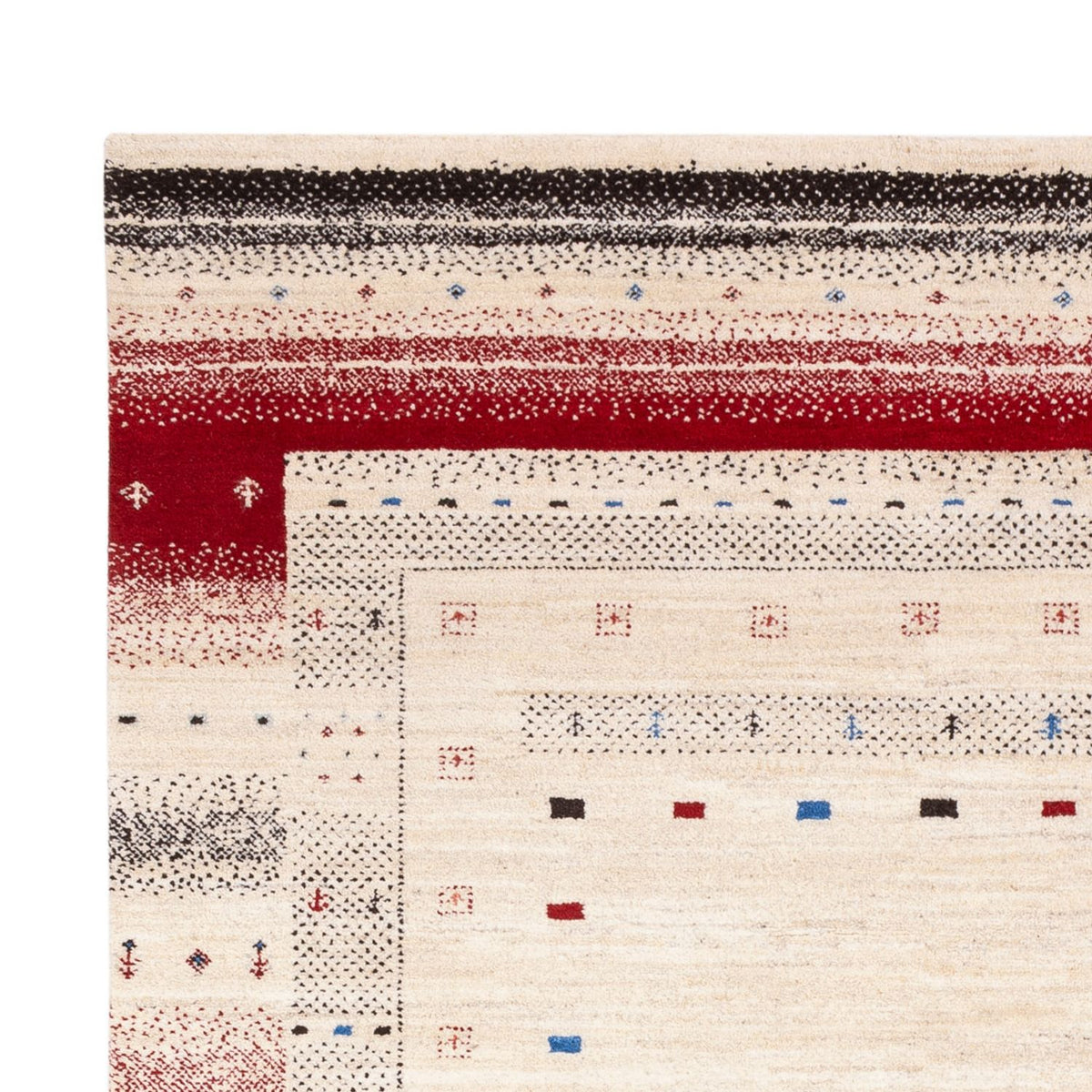 Gabbeh-mattan - Loribaft Indus - 242 x 168 cm - grädde