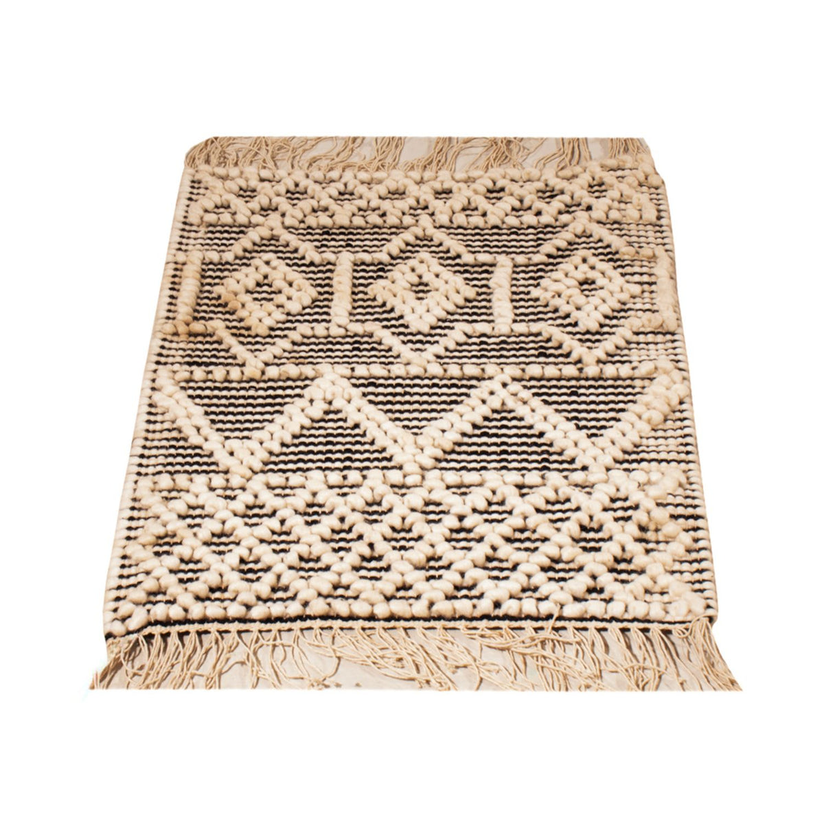 Ullmatta - 58 x 46 cm - svart och vitt