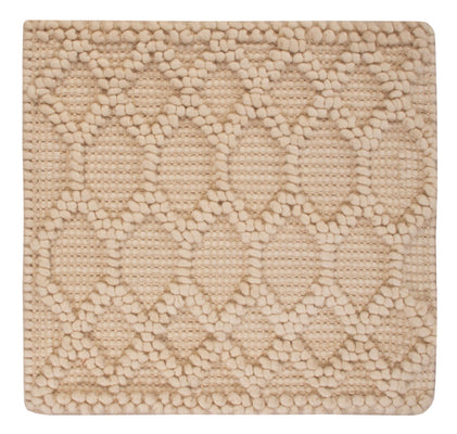 Ullmatta kvadrat  - 48 x 42 cm - beige