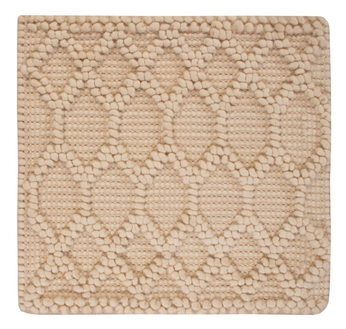 Ullmatta kvadrat  - 48 x 42 cm - beige