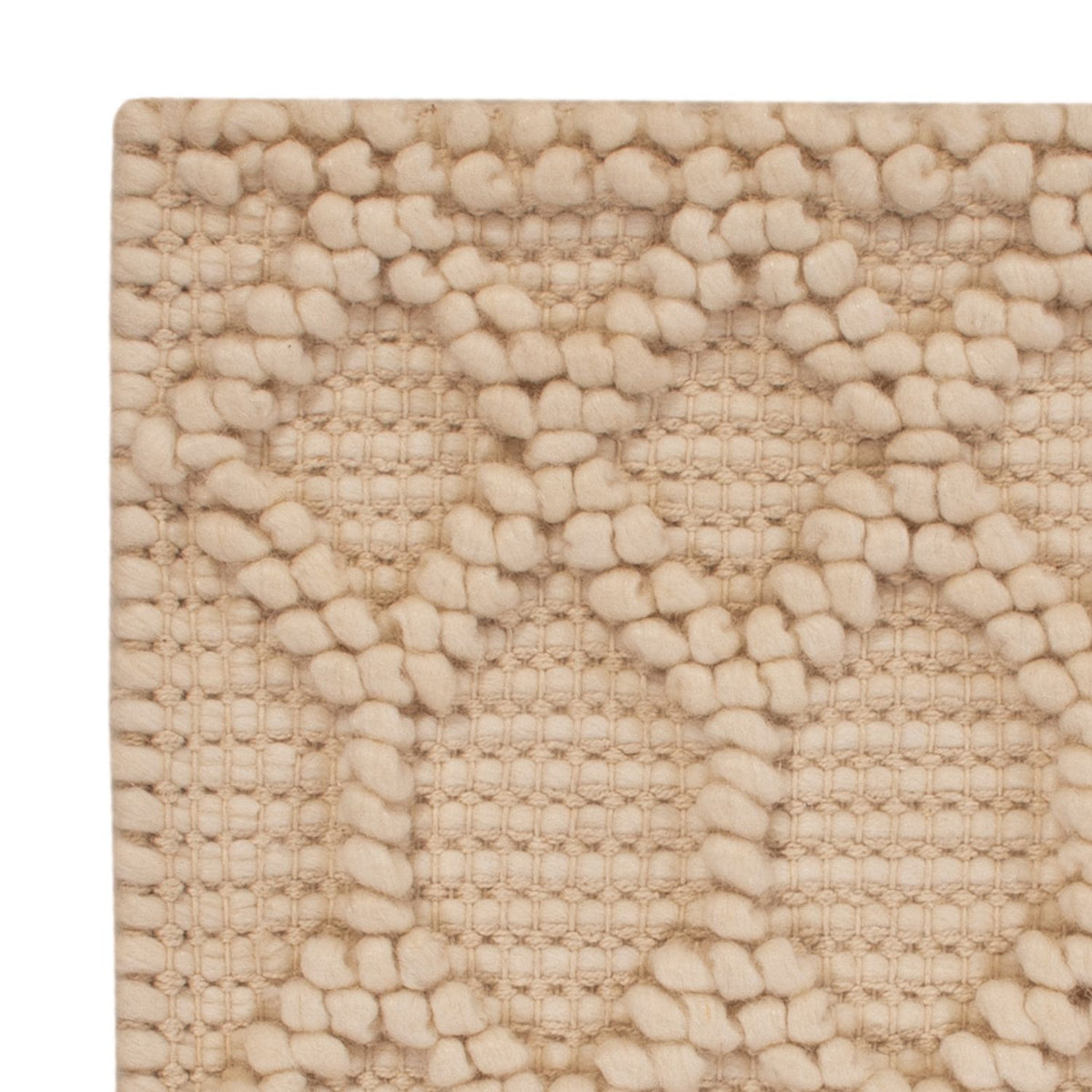 Ullmatta kvadrat  - 48 x 42 cm - beige