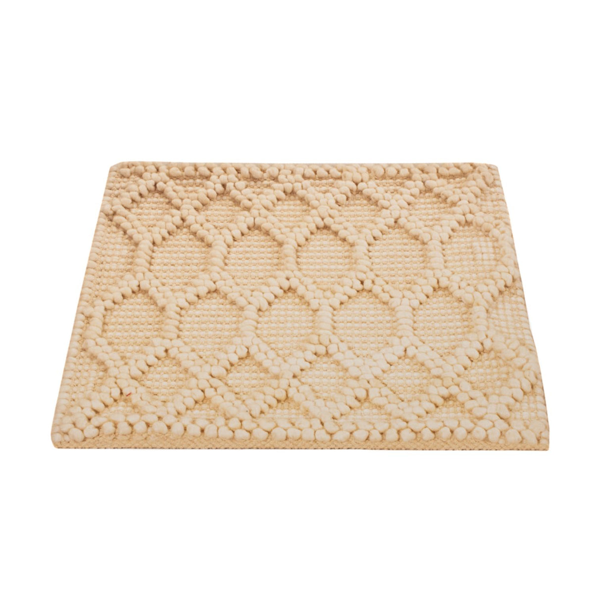 Ullmatta kvadrat  - 48 x 42 cm - beige