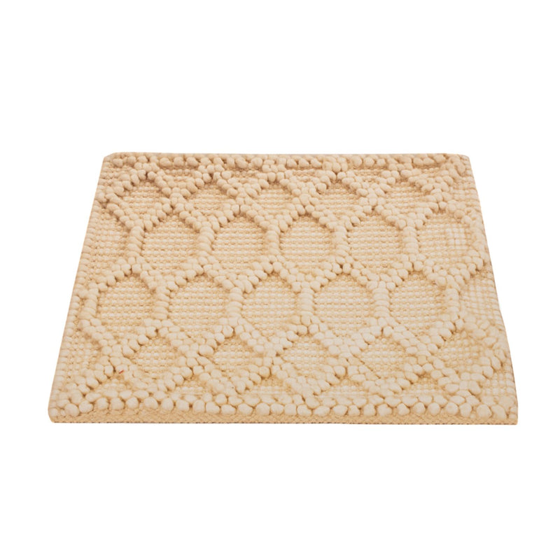 Ullmatta kvadrat  - 48 x 42 cm - beige