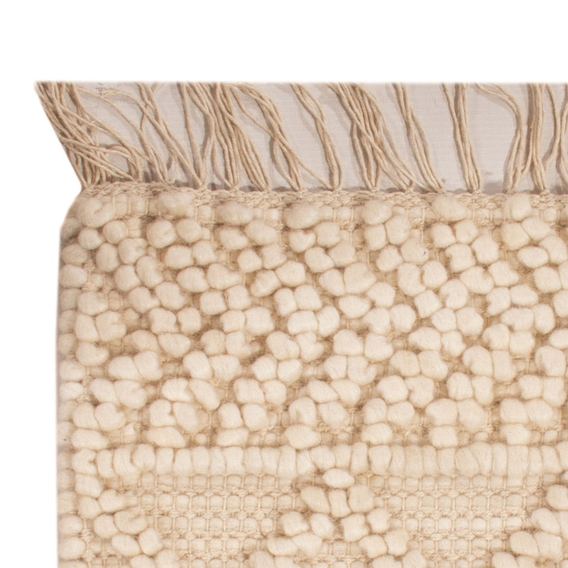 Ullmatta kvadrat  - 48 x 46 cm - grädde