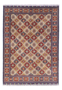 Afghansk matta - 355 x 250 cm - ljusbeige