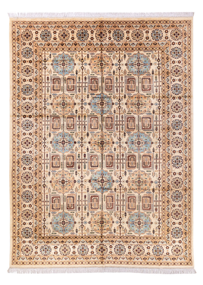 Afghansk matta - 346 x 245 cm - ljusbeige