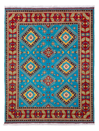 Afghansk matta - 195 x 150 cm - blå