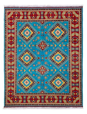 Afghansk matta - 195 x 150 cm - blå