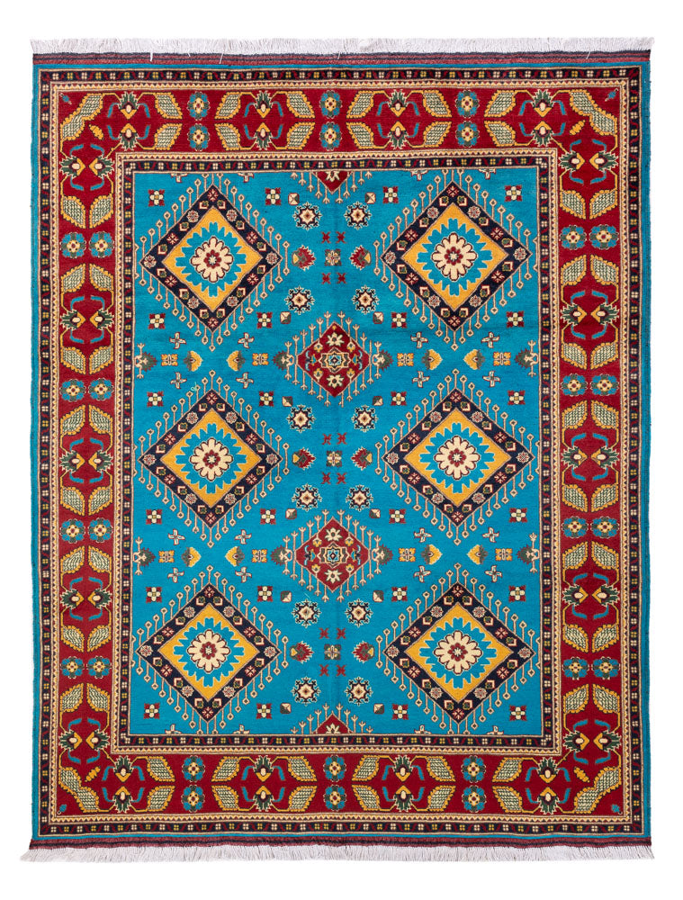 Afghansk matta - 195 x 150 cm - blå