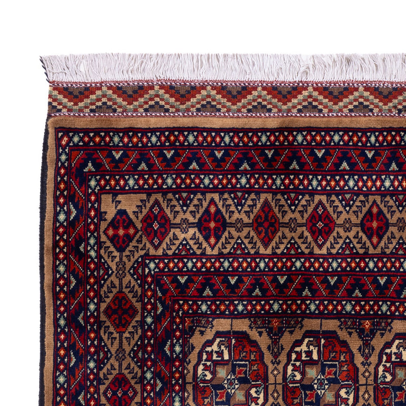 Afghansk matta - 195 x 148 cm - mörk beige