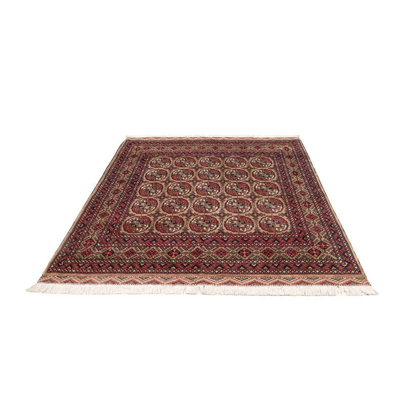 Afghansk matta - 195 x 148 cm - mörk beige