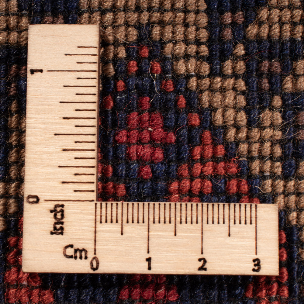 Afghansk matta - 195 x 148 cm - mörk beige