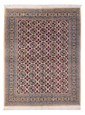 Afghansk matta - 194 x 151 cm - ljusgrå