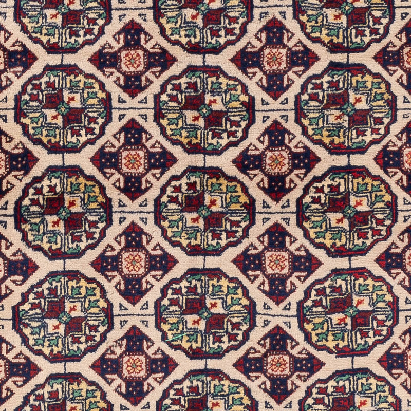 Afghansk matta - 194 x 151 cm - ljusgrå