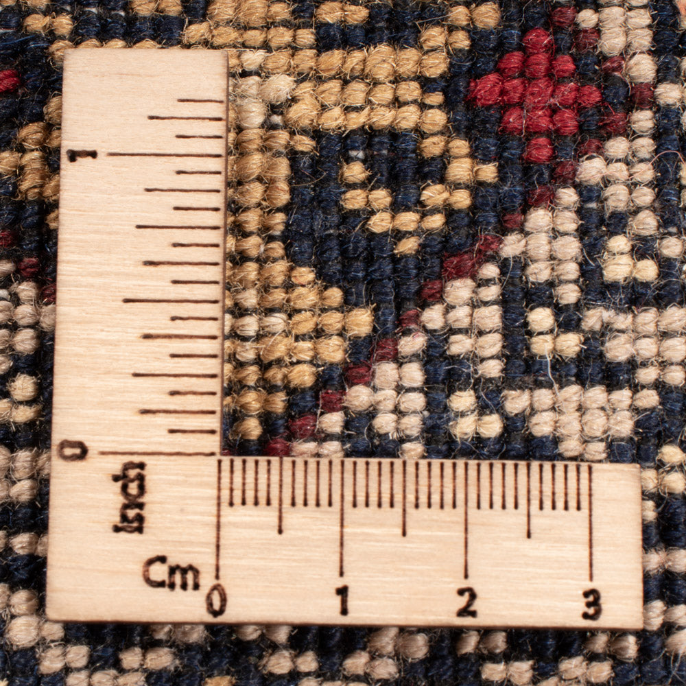 Afghansk matta - 194 x 151 cm - ljusgrå