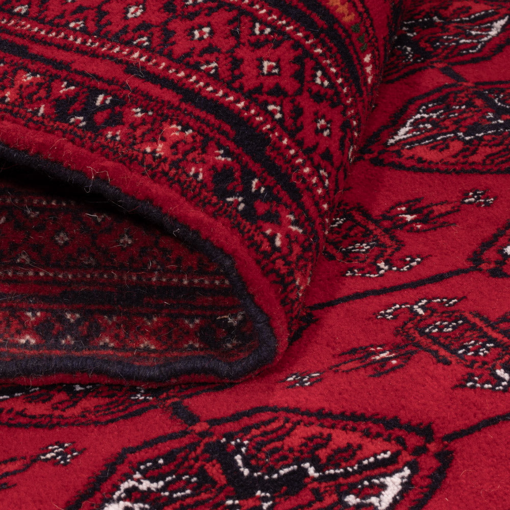 Afghansk matta - Bukhara - 194 x 133 cm - mörkröd