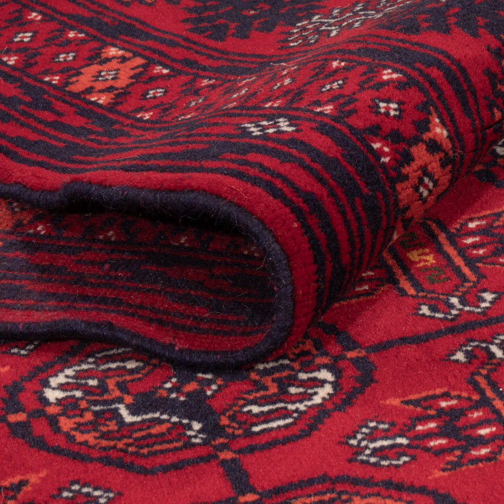 Afghansk matta - Bukhara - 196 x 133 cm - mörkröd