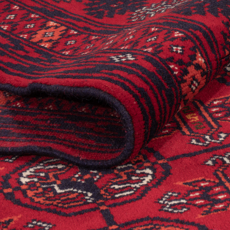 Afghansk matta - Bukhara - 196 x 133 cm - mörkröd