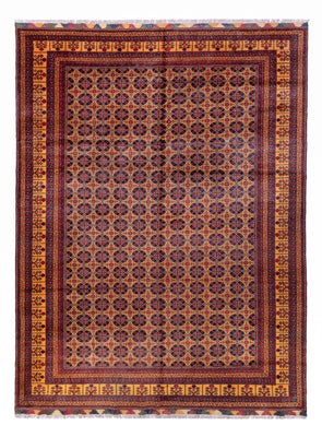 Afghansk matta - 388 x 286 cm - mörk beige