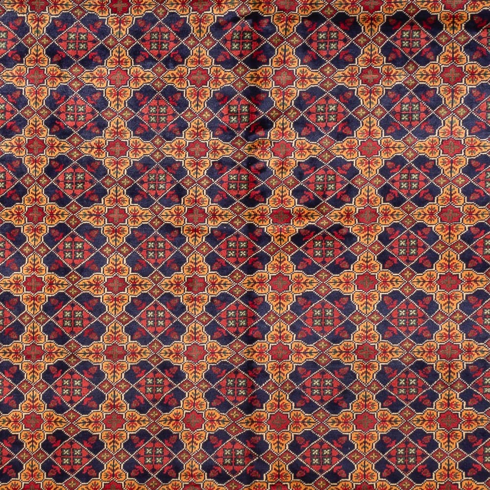 Afghansk matta - 388 x 286 cm - mörk beige