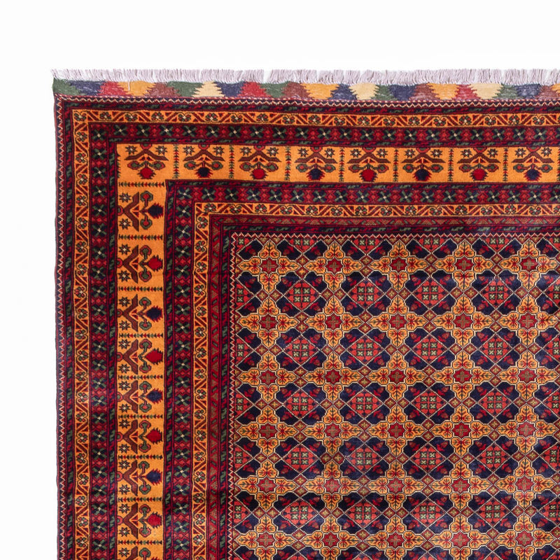 Afghansk matta - 388 x 286 cm - mörk beige