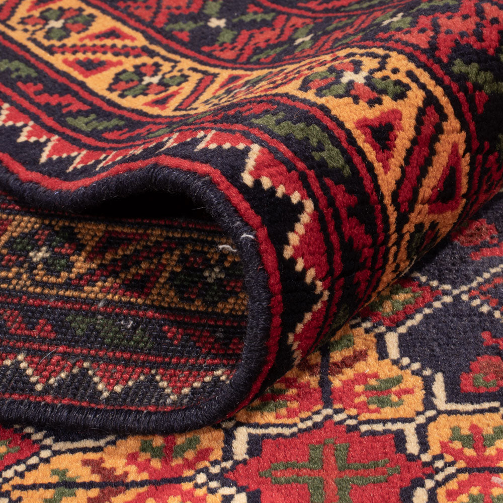 Afghansk matta - 388 x 286 cm - mörk beige