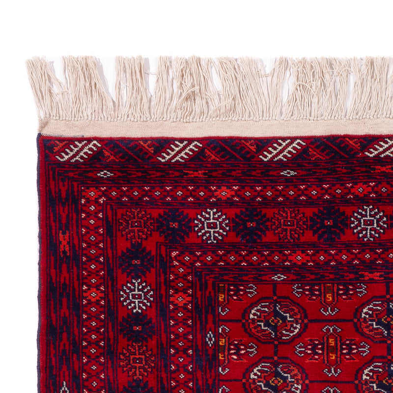 Afghansk matta - Bukhara - 189 x 133 cm - mörkröd