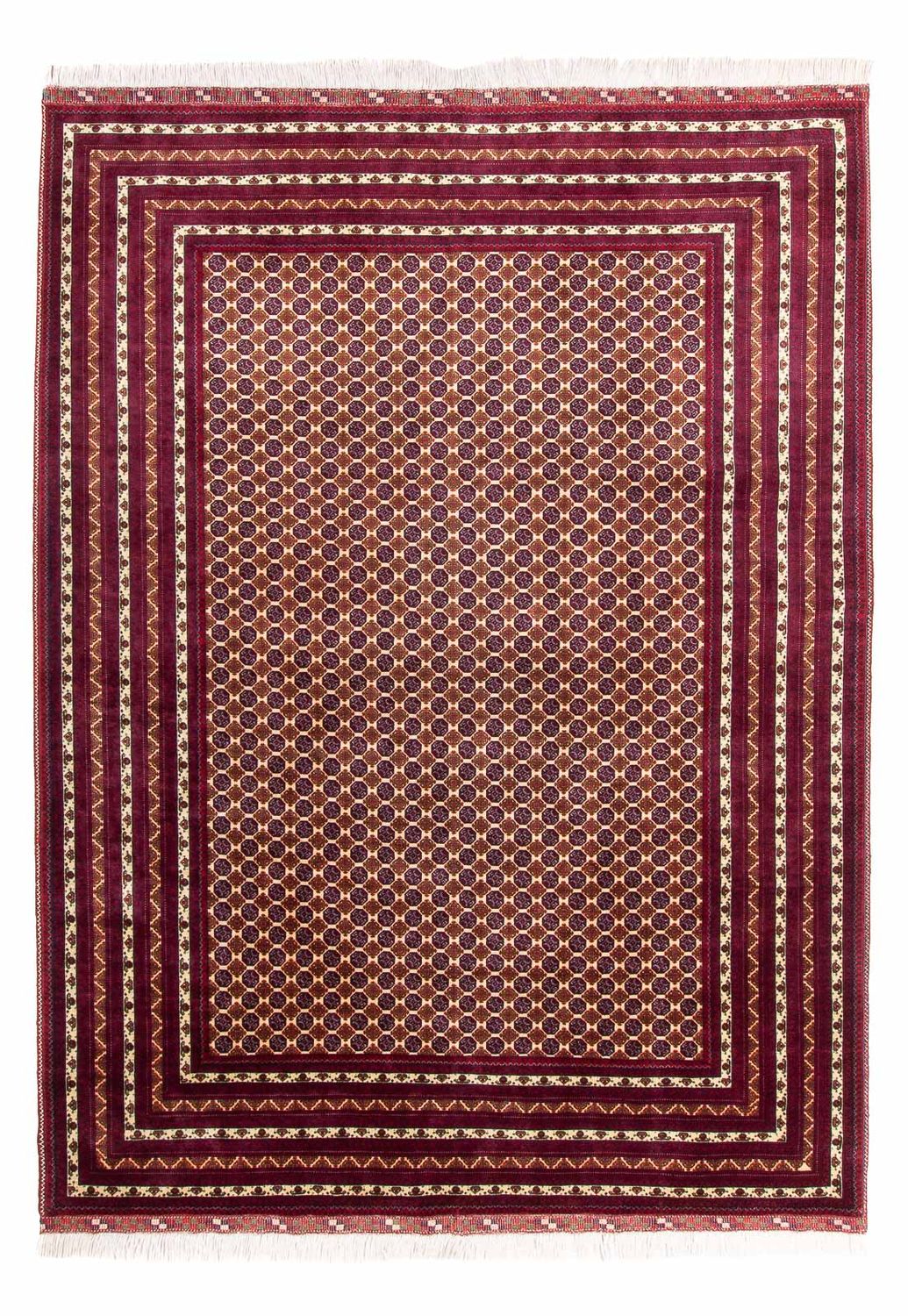 Afghansk matta - 297 x 198 cm - beige