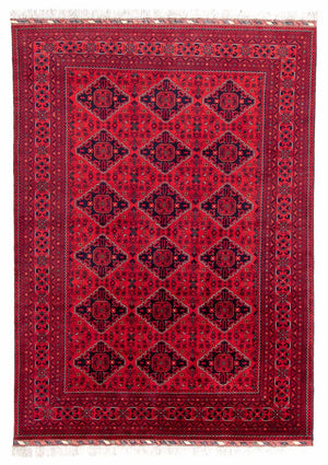 Afghansk matta - 298 x 198 cm - röd