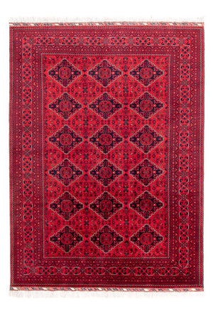 Afghansk matta - 293 x 196 cm - röd