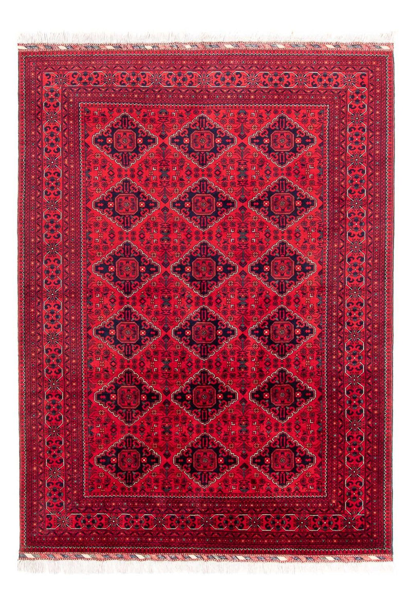 Afghansk matta - 293 x 196 cm - röd