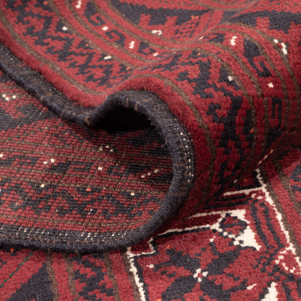 Afghansk matta - Bukhara - 290 x 201 cm - mörkröd