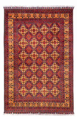 Afghansk matta - 296 x 197 cm - mörk beige