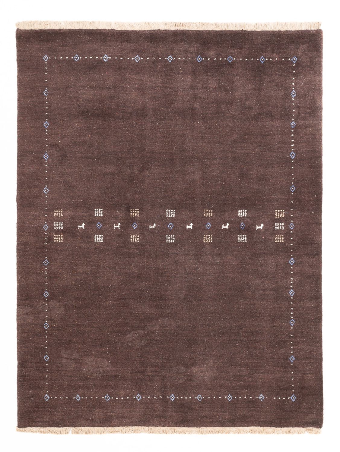Gabbeh-matta - Loribaft Persian - 230 x 160 cm - mörk beige