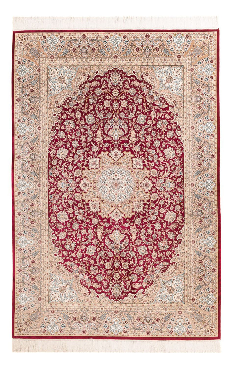 Silk Carpet - Ghom Silk - Premium - 227 x 145 cm - röd