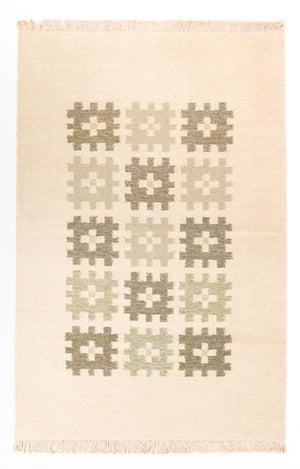 Kelim matta - trendig - 180 x 120 cm - beige